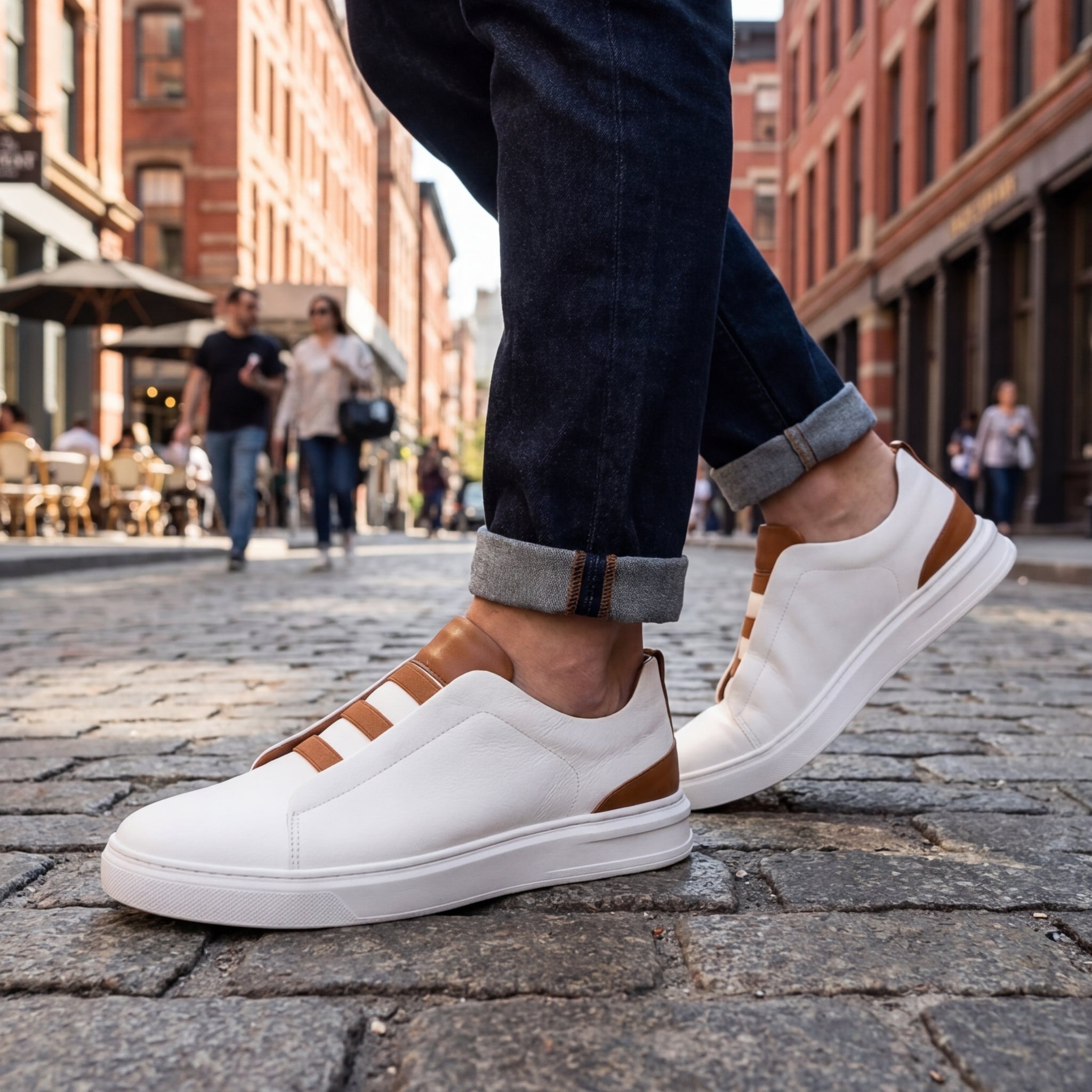 Chelsea-Sneaker aus echtem Leder