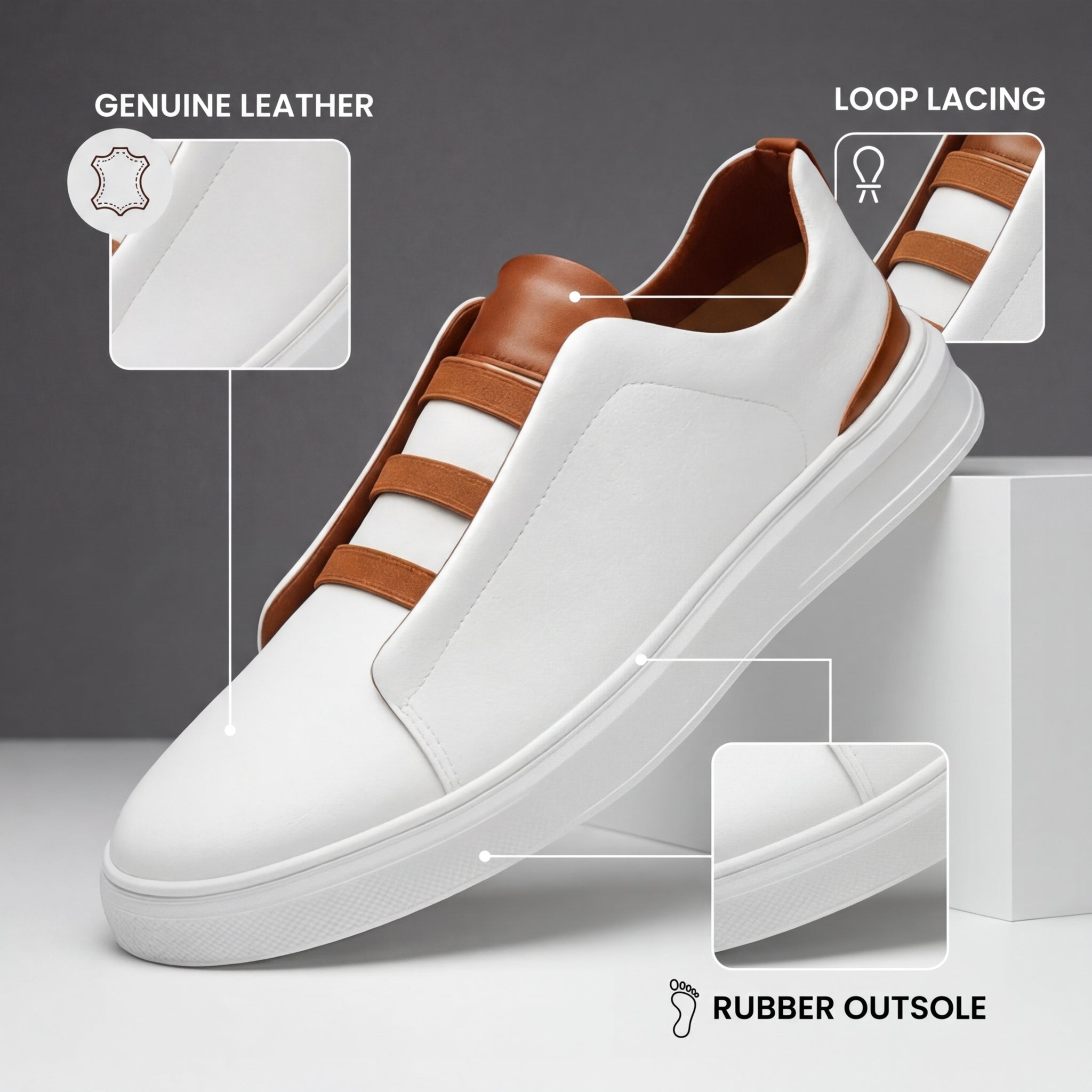 Chelsea-Sneaker aus echtem Leder